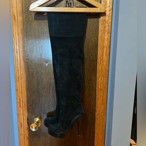 Woman’s Charles David Dita Thigh-Hi Suede Platform boot Italy Woman’s 7.5